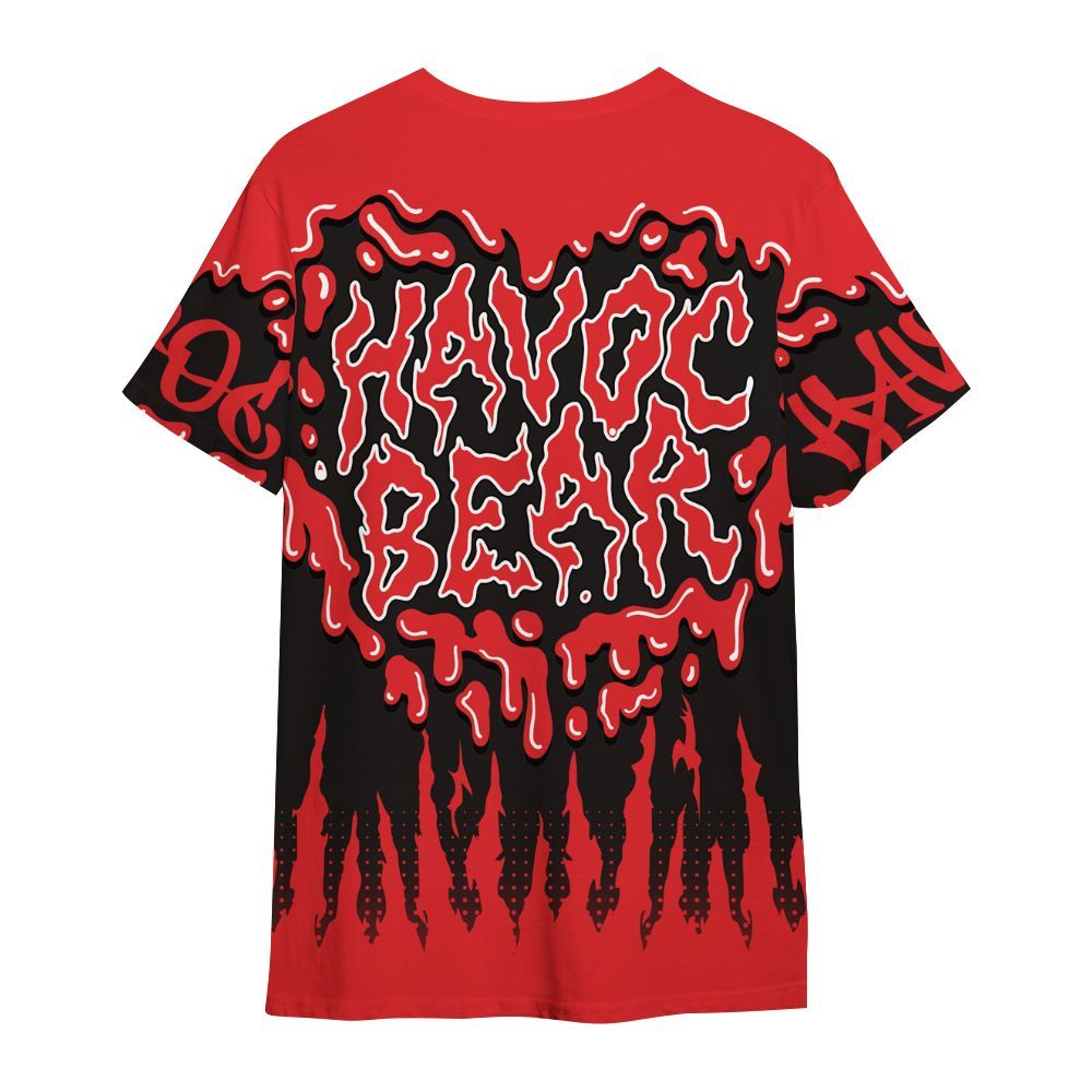 Shirt To Match Chile Red 9s - Havok Bear Dripping All Over Print
