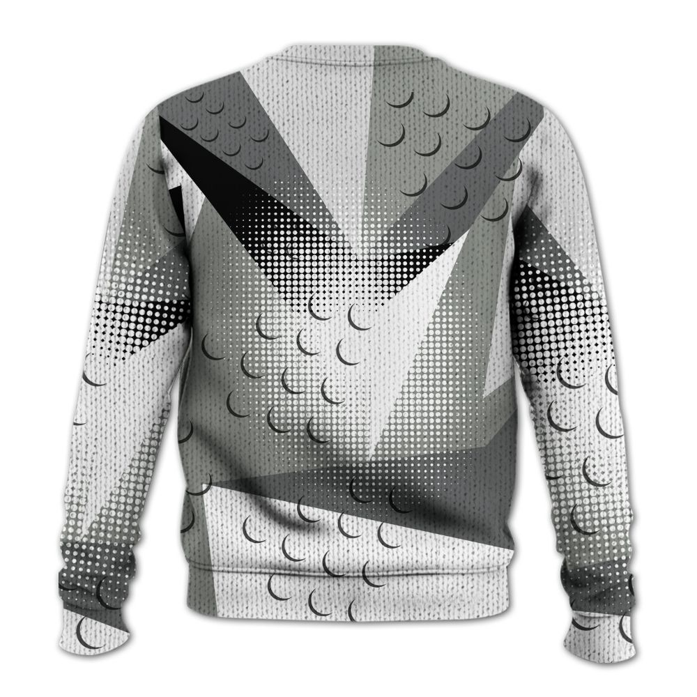 Knitted Sweater To Match Paris Cement Grey 4s - Poly Custom Name Number 23 5s