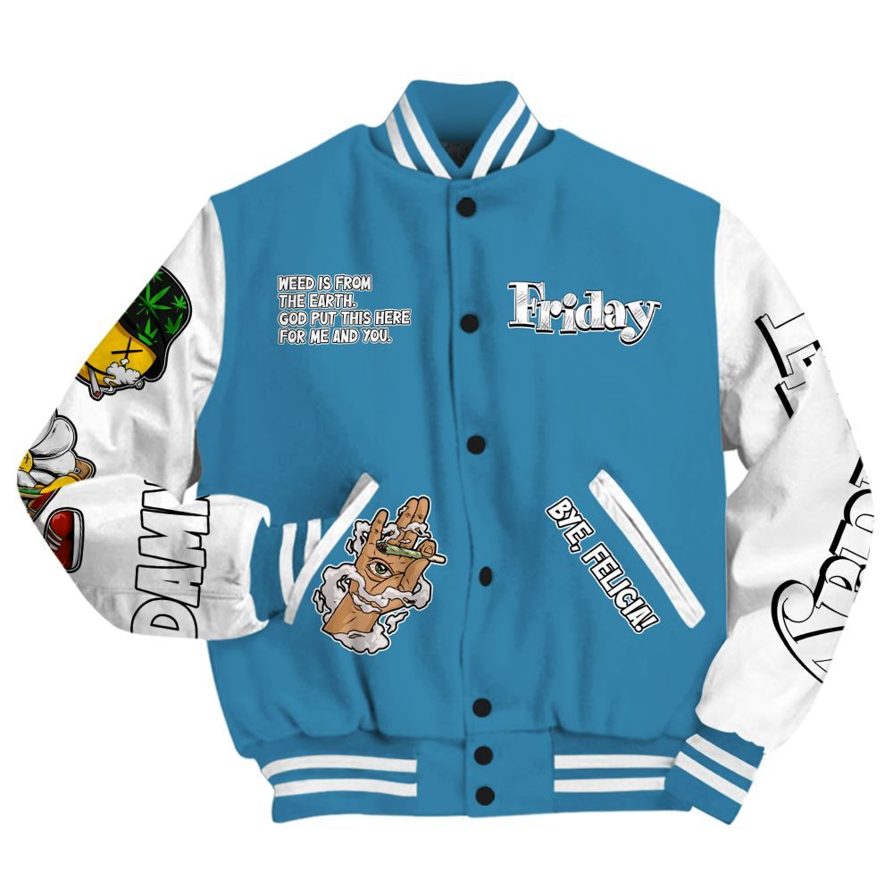 Varsity Jacket To Match High OG UNC Reimagined 1s Shirt, Friday Sneaker Stress Style All Over Print