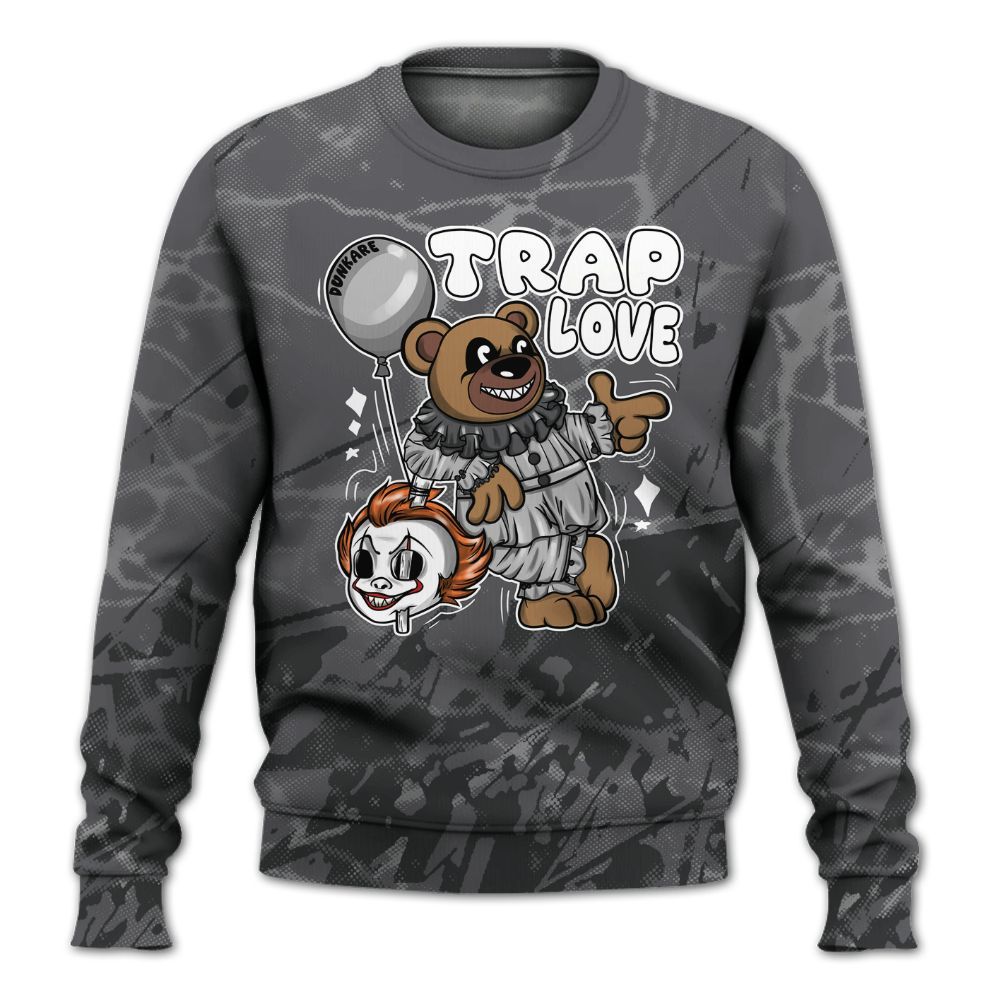 Sweatshirt To Match White Thunder 4s - Trap Loves Bear Profound All Over Print
