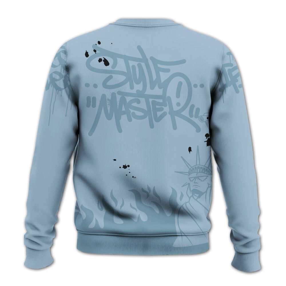 Sweatshirt To Match Mid Ice Blue 1s - Graphic Fck Around Find Out All Over Print