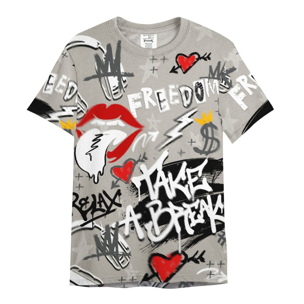 Shirt To Match Dunk Low Appears Oreo - Take Break Freedom Graffiti Streetwear All Over Print