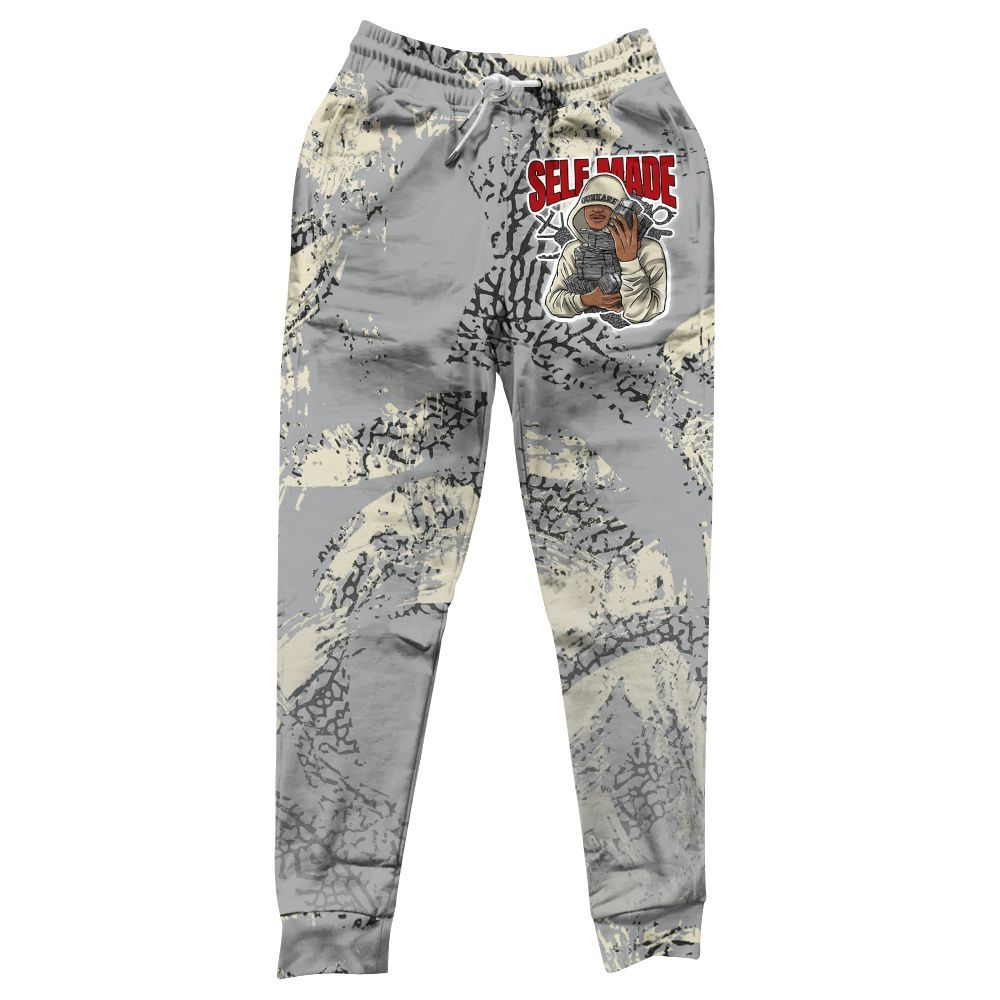 Sweatpant To Match Cement Grey 3s - Selfmade Unique All Over Print