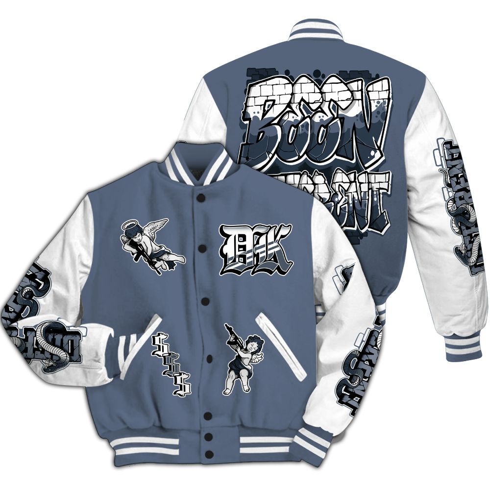 Varsity Jacket To Match Low Diffused Blue 11s - To Different Graphic Basketball Varsity Jacket All Over Print