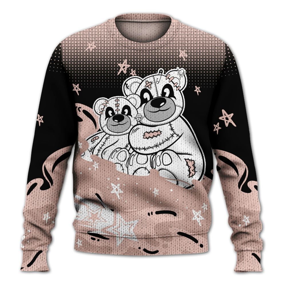 Knitted Sweater To Match Low Legend Pink 11s - Sincere Fondness Bear Stars