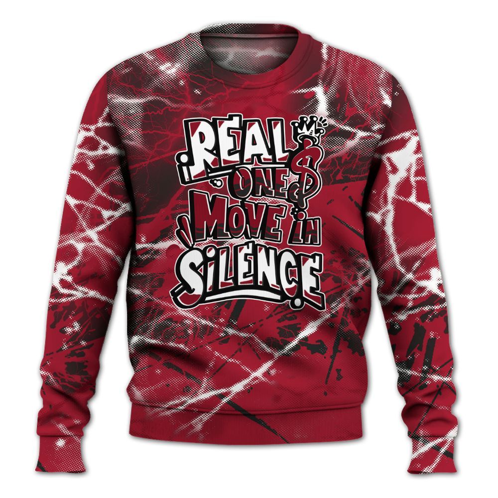 Sweatshirt To Match High OG Black Toe Reimagined 1s - Ones Move In Silence Graphic All Over Print