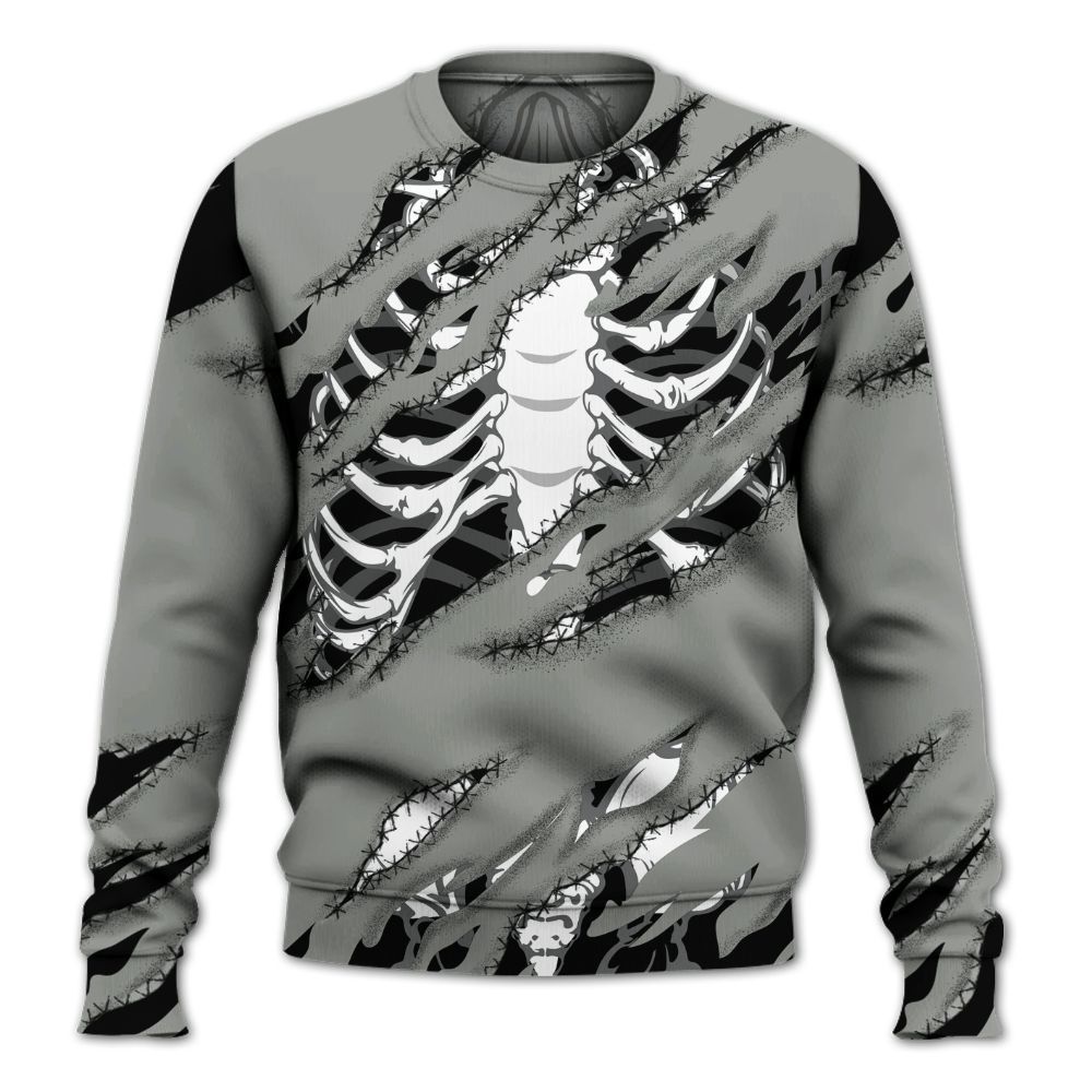 Sweatshirt To Match Paris Olympics 4s - GOT 'EM Skeleton Scratch All Over Print