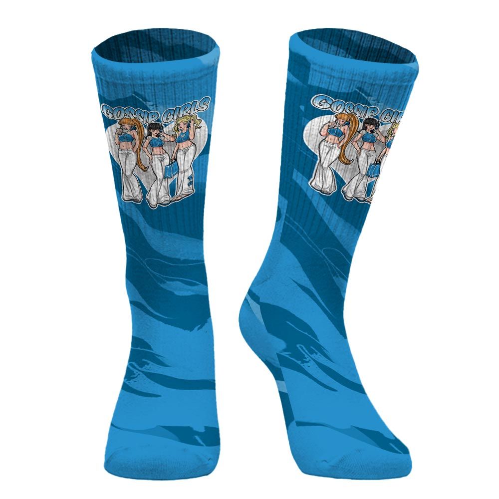 Sock To Match Powder Blue 9s - Gossip'Girls Colored