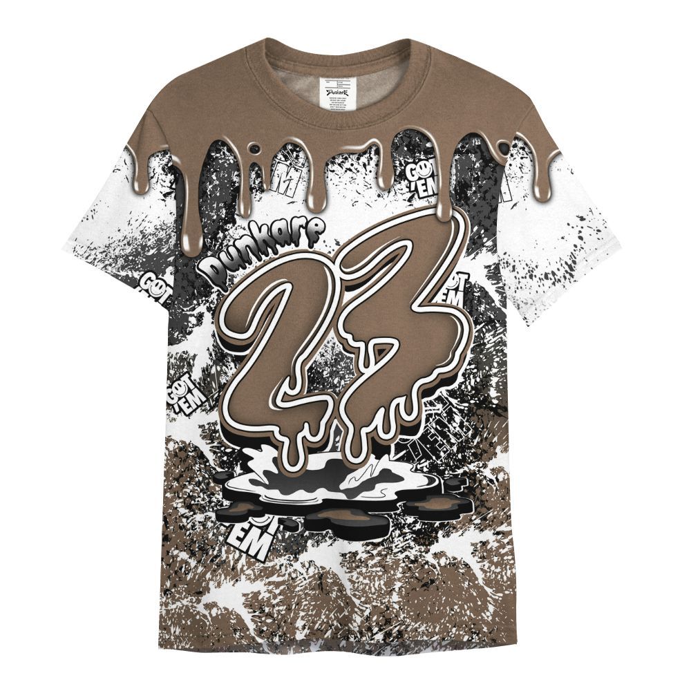 Shirt To Match Dark Mocha Jack - Dripping 23 Drip All Over Print