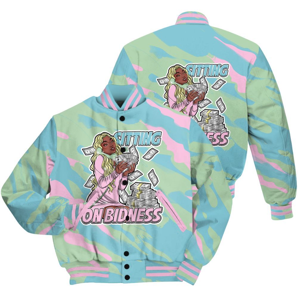 Varsity Jacket To Match SB Dunk Low Visty Shirt - Bidness Colored All Over Print