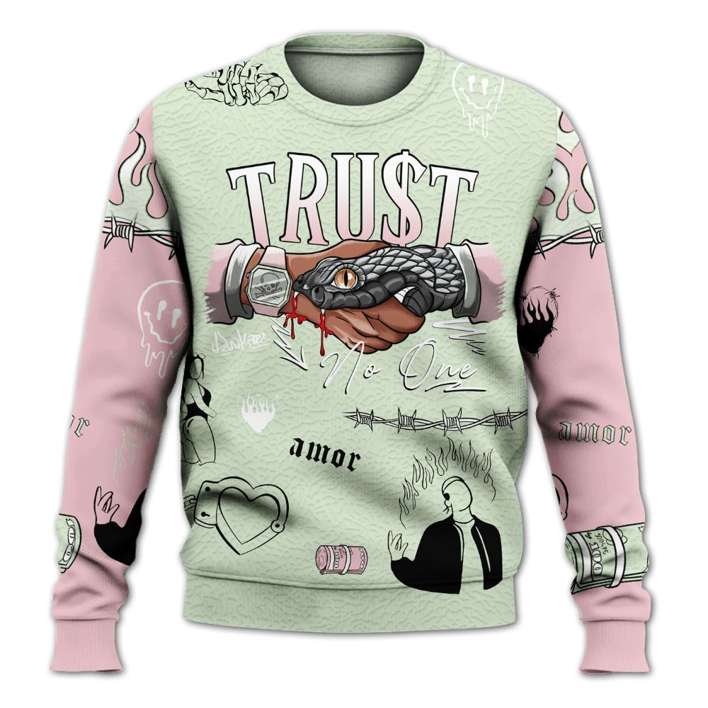 Sweatshirt To Match Spring Is In The Air 3s - Snake Trust No One All Over Print