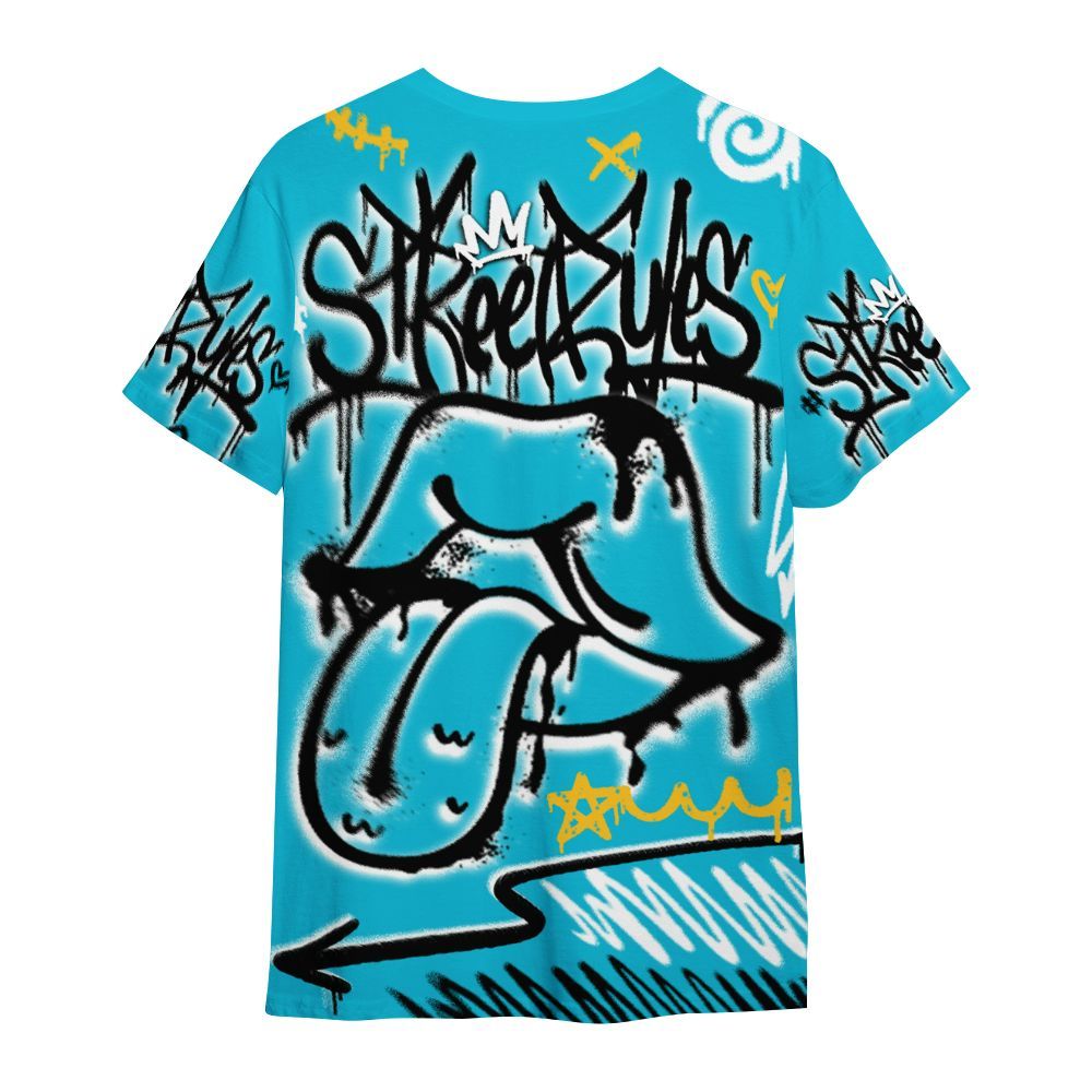 Shirt To Match Retro Aqua 5s - Break Rules Streetwear All Over Print