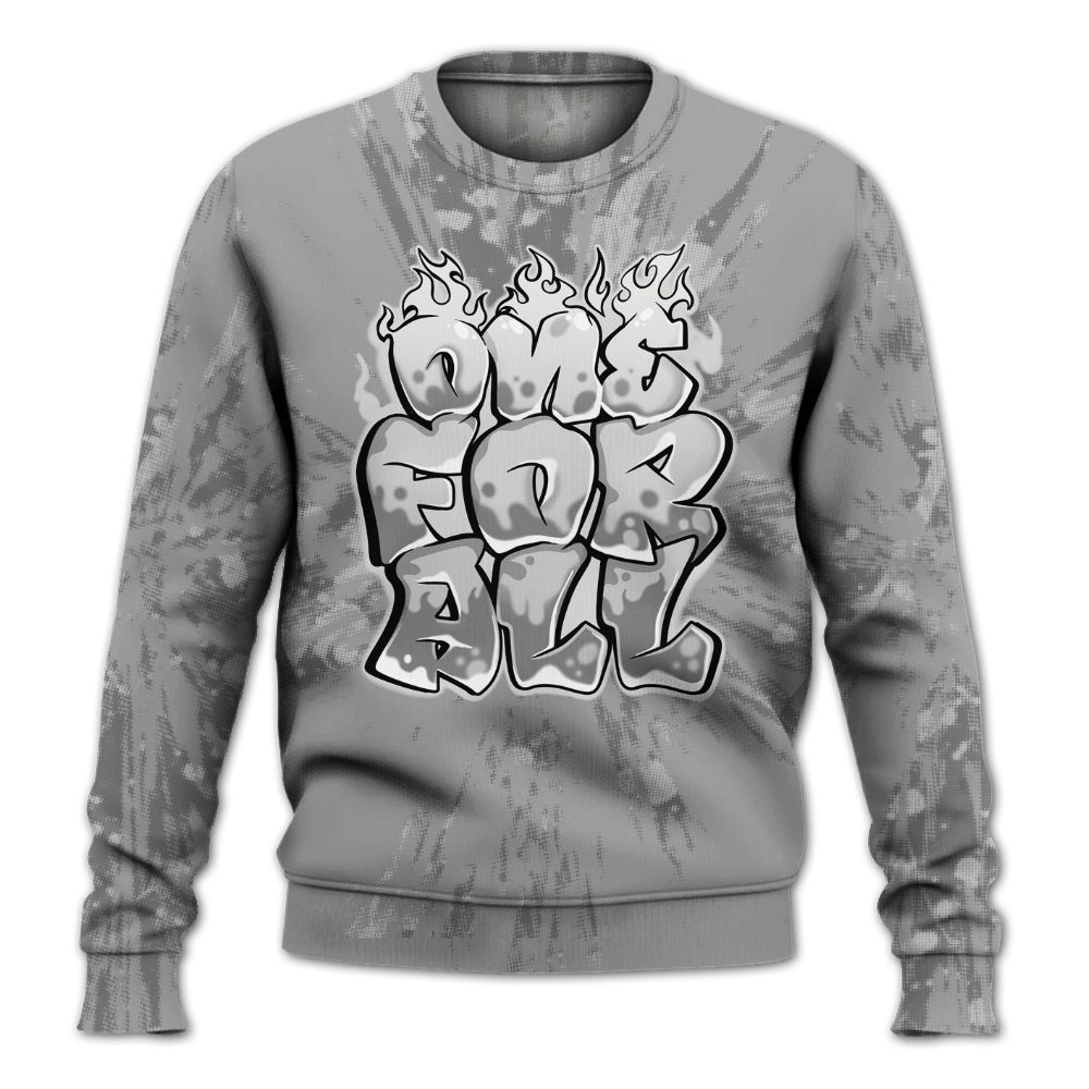 Sweatshirt To Match Black Wolf Grey 12s - Ones For All Graphic Luxury All Over Print