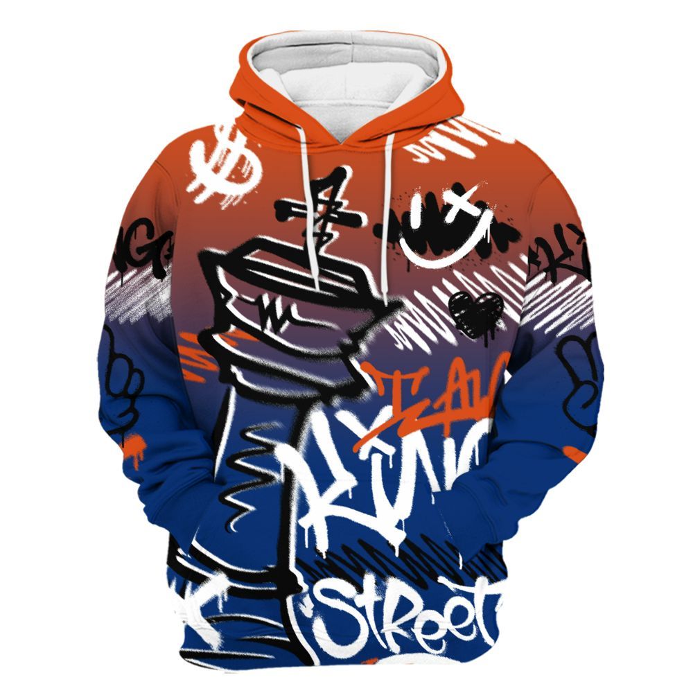 Hoodie To Match Mid Knicks 1s - Street King Chess Streetwear All Over Print