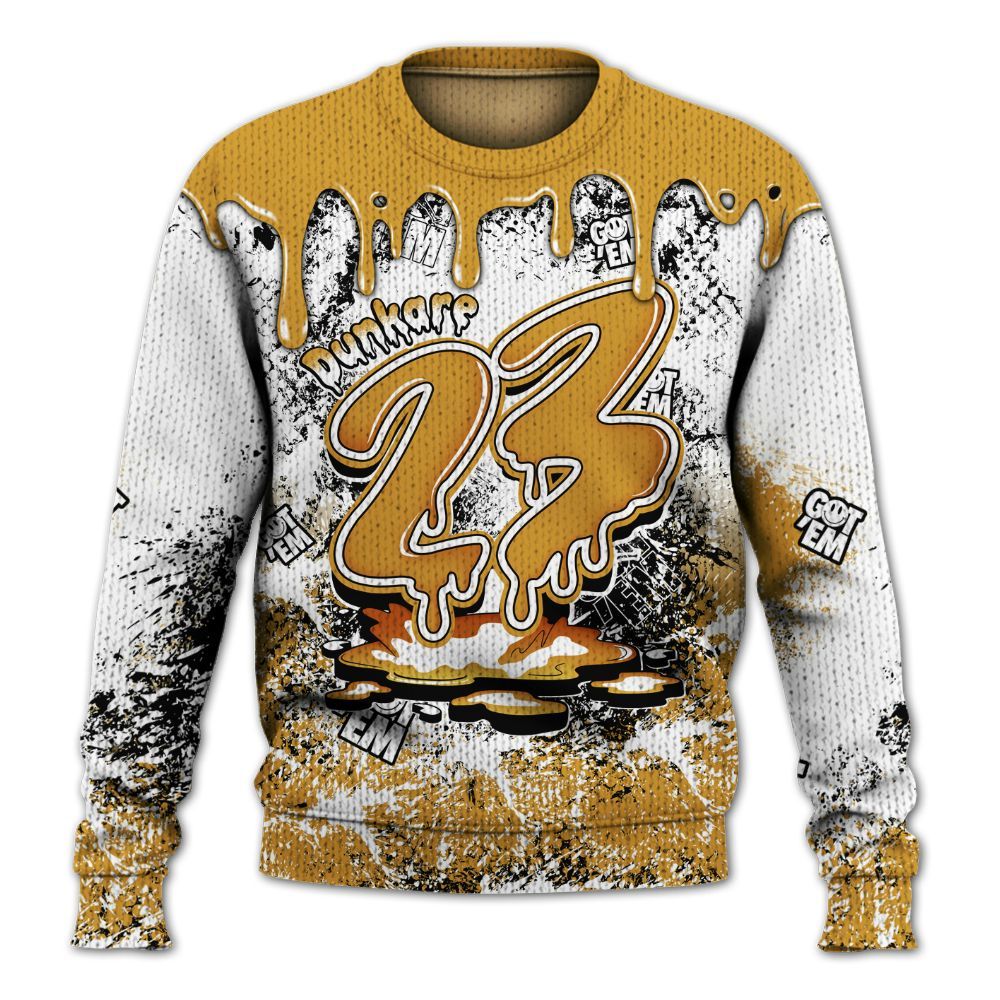 Knitted Sweater To Match Dunk Low Wheat Pale Ivory - Dripping 23 Drip