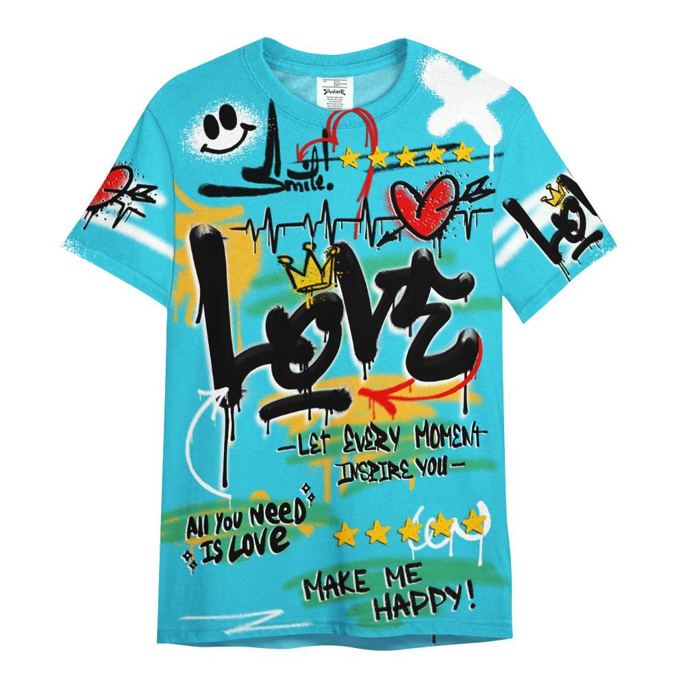 Shirt To Match Dunk Chunky Dunky - Happy Love Beats Graffiti Streetwear All Over Print