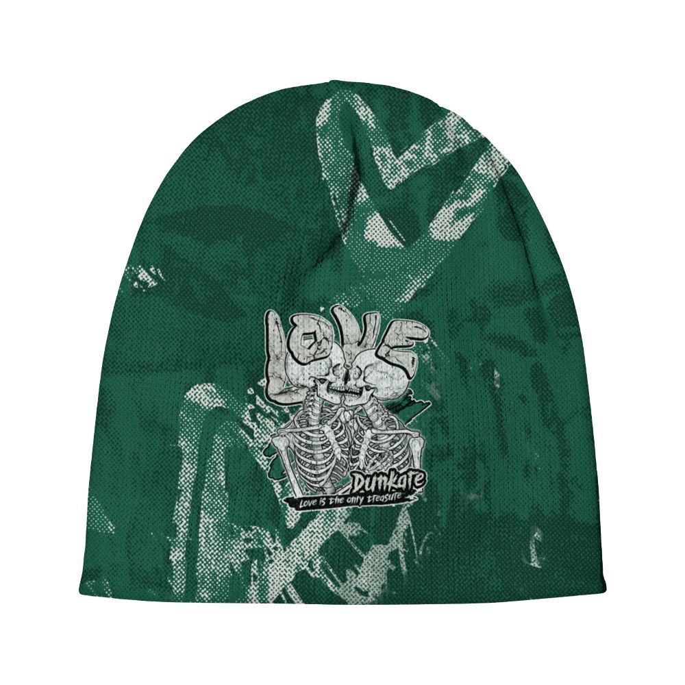 Beanie Hat To Match Oxidized Green 4s - Skull Love Graphic