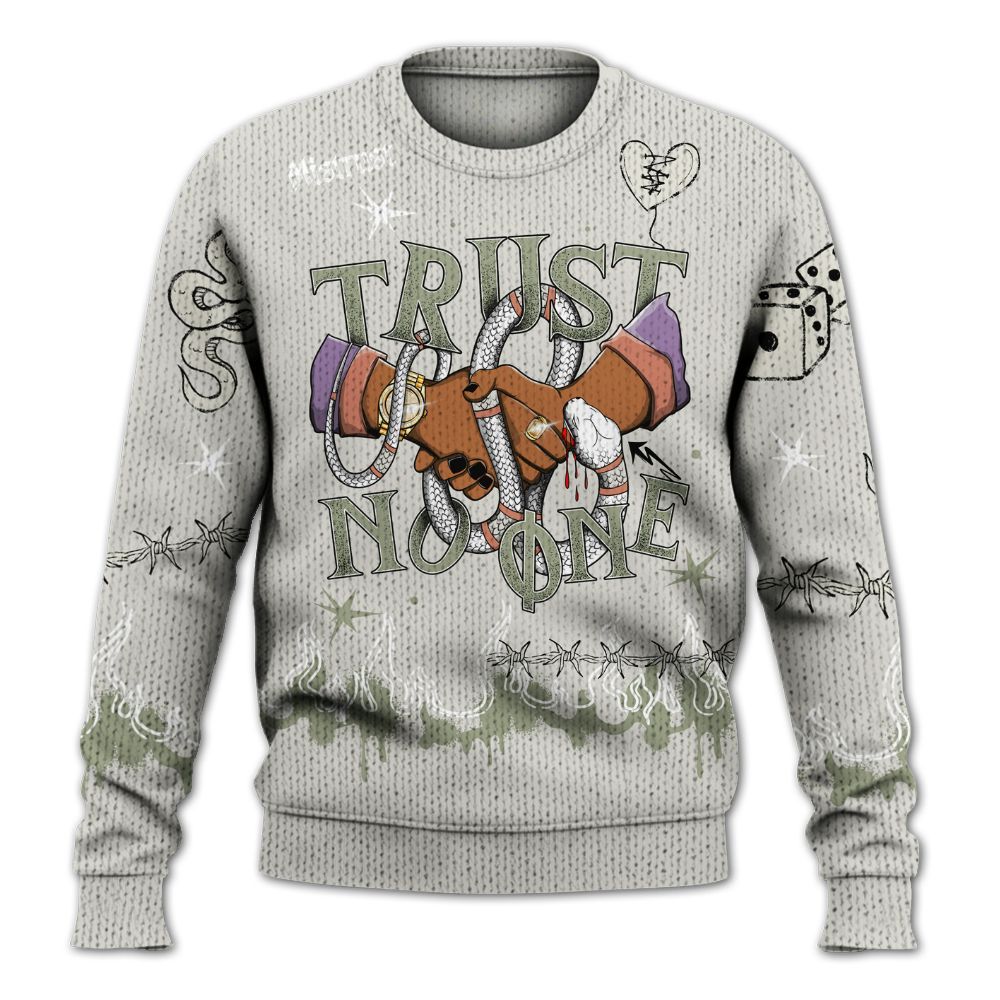 Knitted Sweater To Match Dunk Low Floral Swoosh 2025 - Trust No One Snake-Bite Doodle Crayon