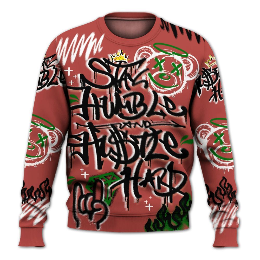 Sweatshirt To Match Dune Red 13s - Humble Drip Streetwear Graffity All Over Print