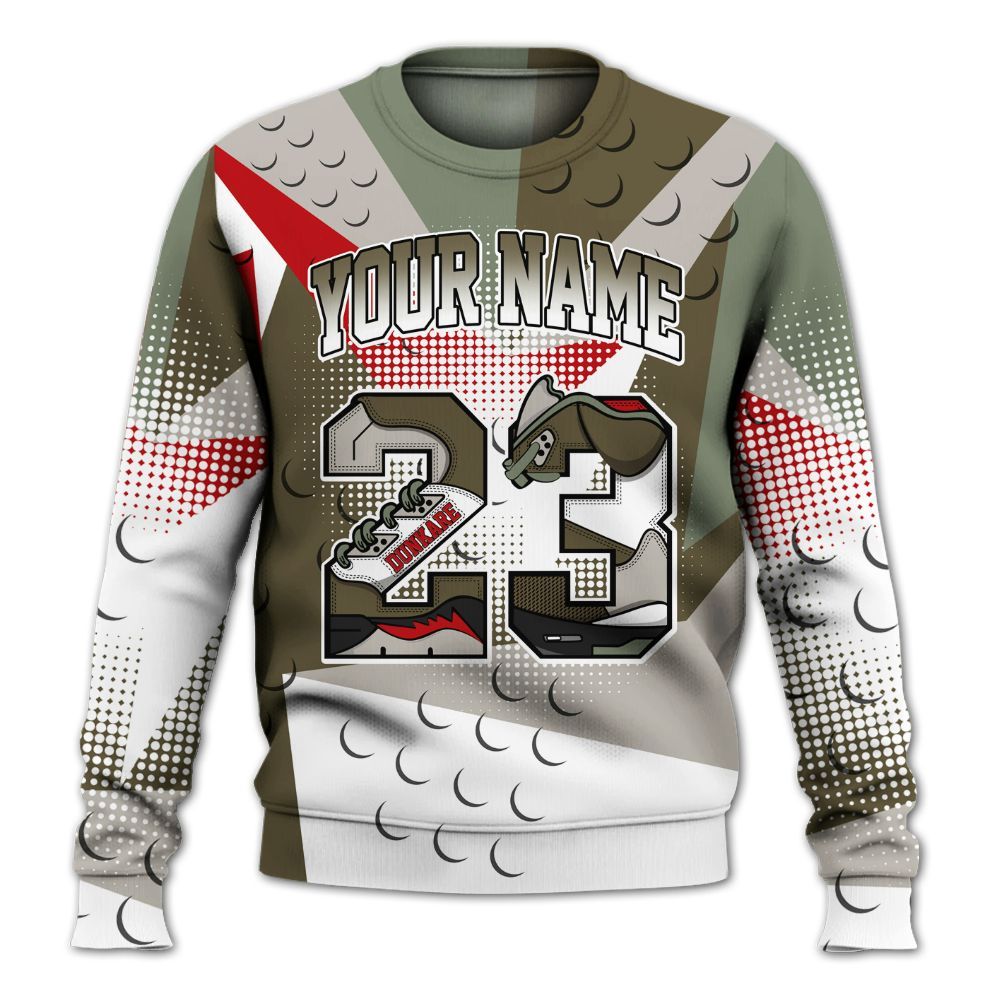 Sweatshirt To Match Dunk Low Year Of The Snake - Poly Custom Name Number 23 5s All Over Print
