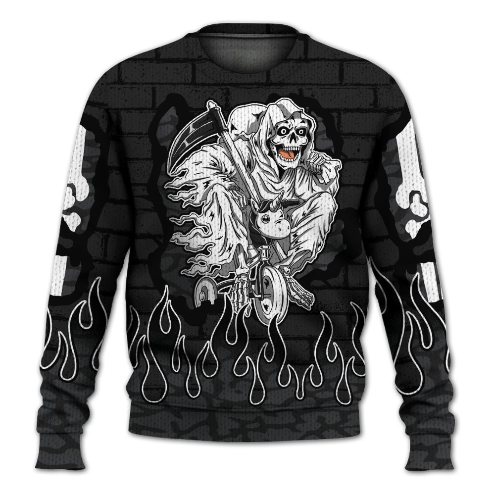 Knitted Sweater To Match Black Cat 3s - Self Make Skeleton Crashed