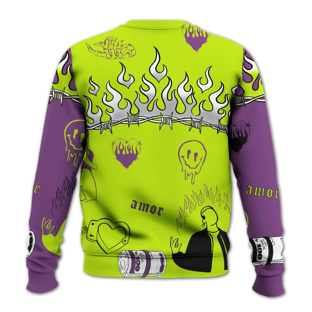 Sweatshirt To Match GS Black Barely Volt 11s - Snake Trust No One All Over Print