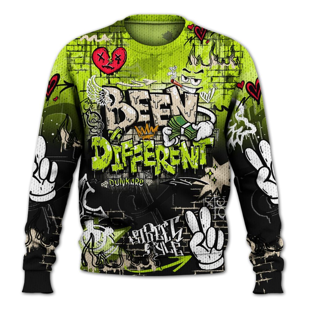 Sweater To Match GS Black Barely Volt 11s - Been Dif2erent Drip Graffiti Graphic