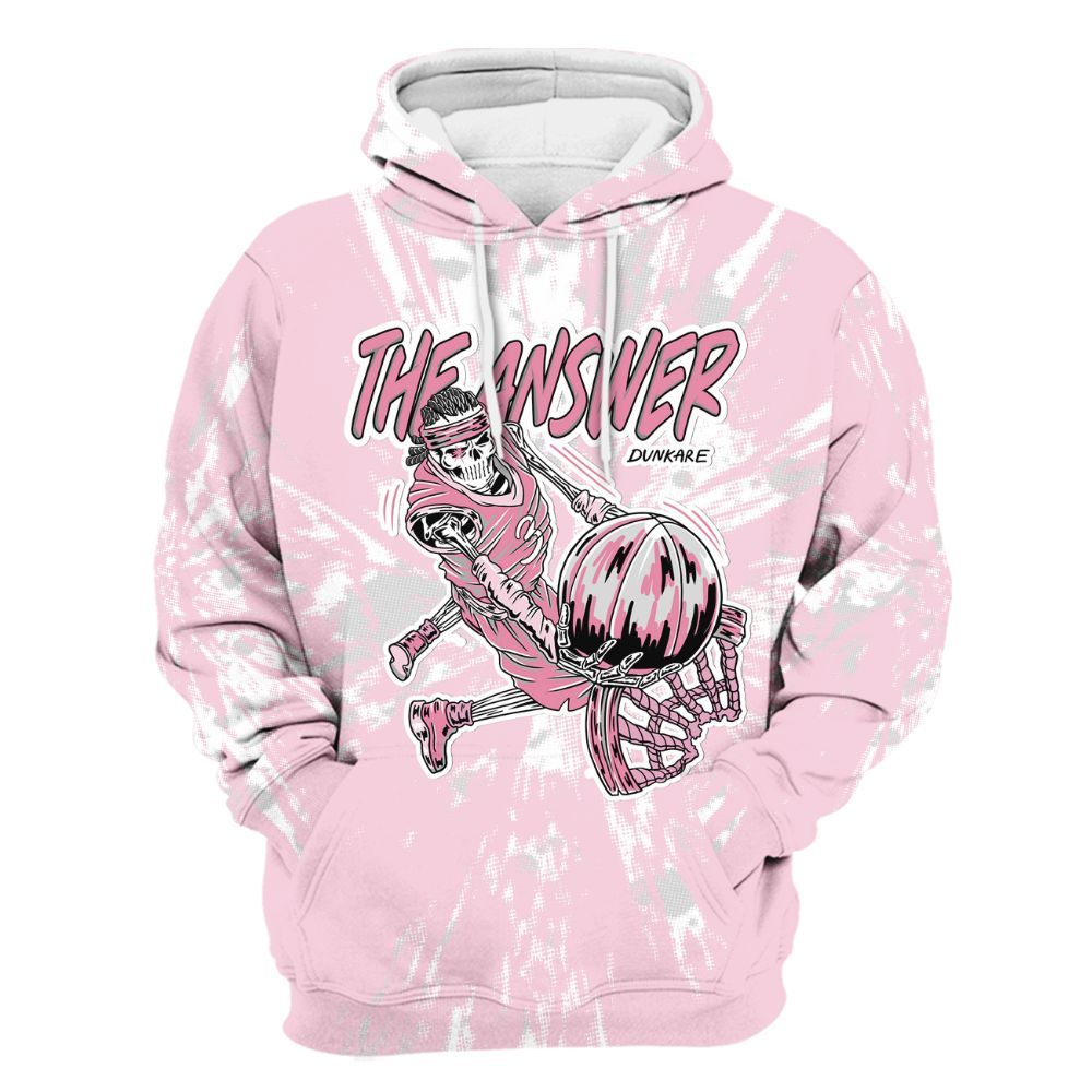 Hoodie To Match Orchid 4s - The Answer Skeleton Luxury All Over Print