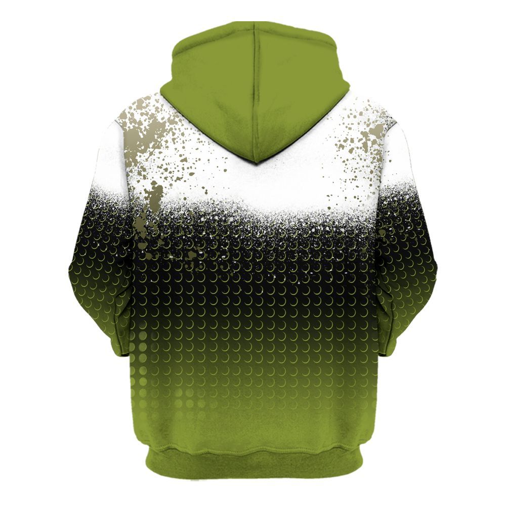 Hoodie To Match SB Dunk Low Asparagus - Halftone Time Is Money All Over Print