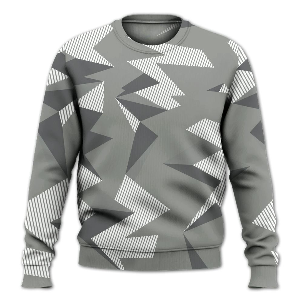 Sweatshirt To Match Paris Olympics 4s - Geometric Camouflage Pattern All Over Print