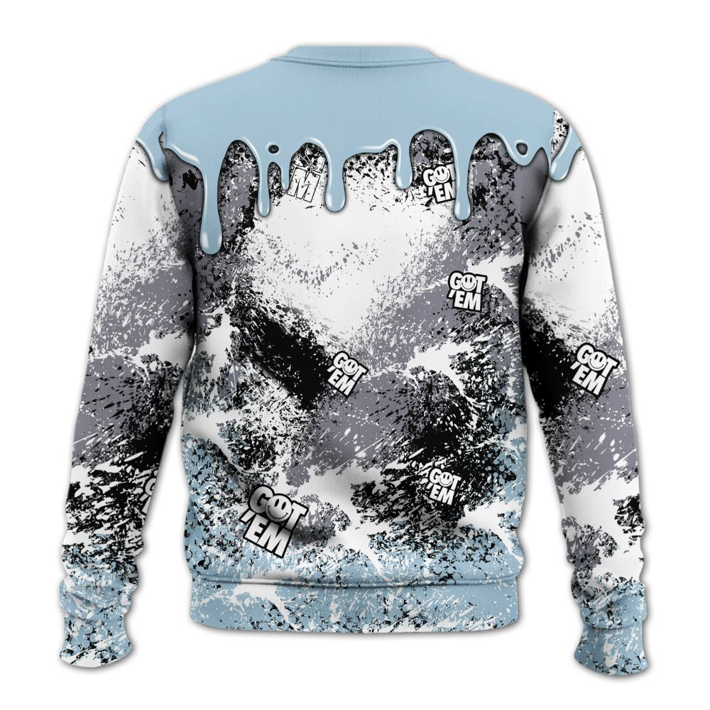 Sweatshirt To Match Chambray 7s - Dripping 23 Drip All Over Print