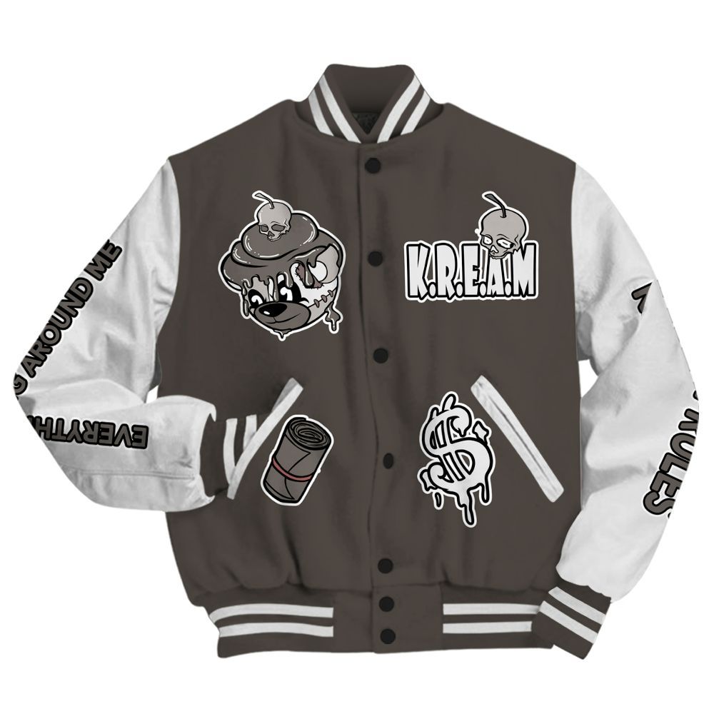 Varsity Jacket To Match Baroque Brown 12s - Loot Bear All Over Print
