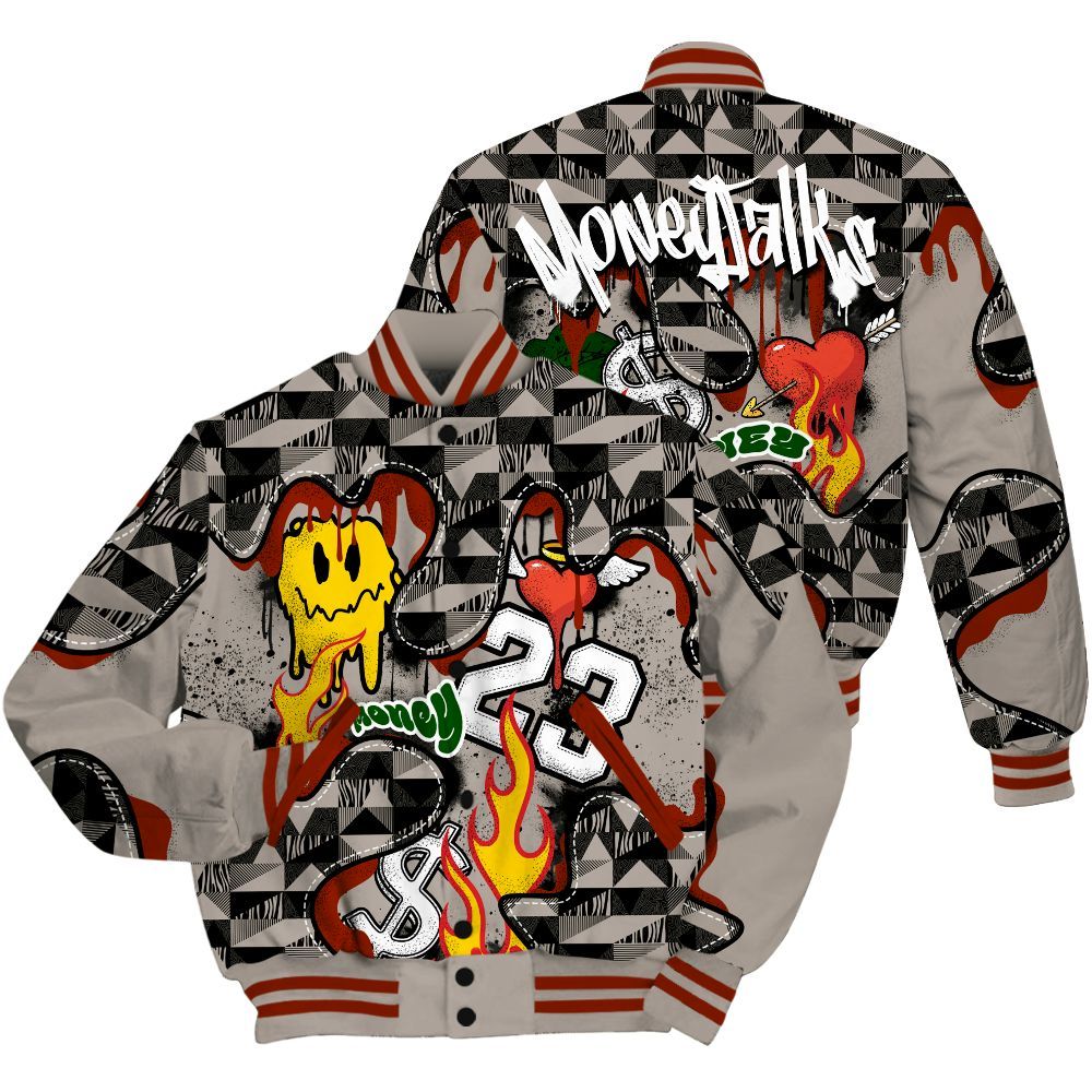 Varsity Jacket To Match El Grito 5s - 23 Smile Burning Heart All Over Print