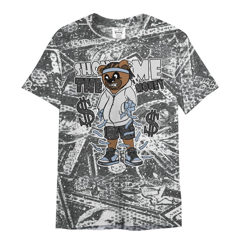 Shirt To Match Reverse Black White 6s - Show Me Bear Banknotes Art All Over Print