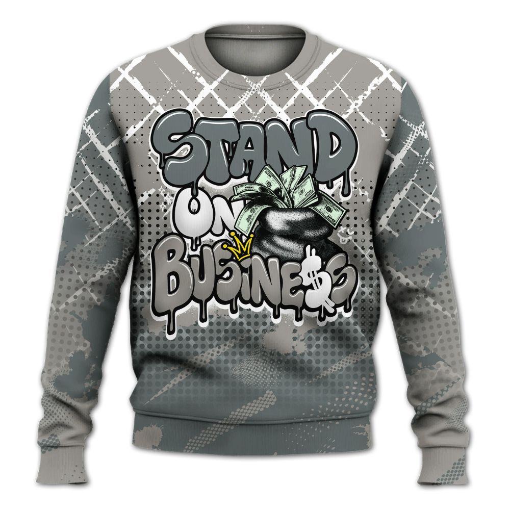 Sweatshirt To Match Cool Grey 9s - Halftone Stand Business Dripping All Over Print