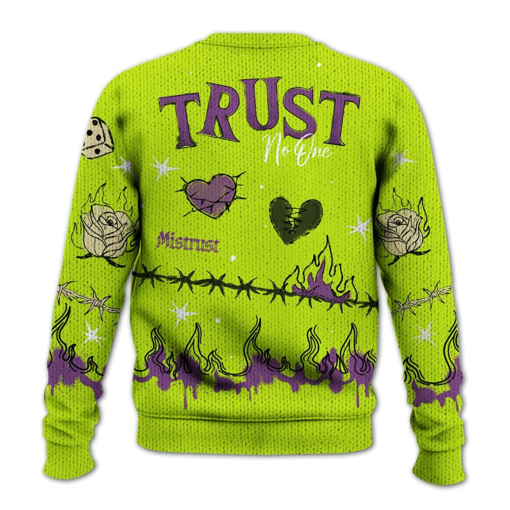 Sweater To Match GS Black Barely Volt 11s - Trust No One Snake-Bite Doodle Crayon Graphic