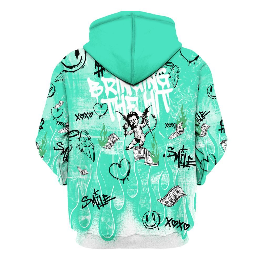 Dunkare Black Green Glow 3s - This That Sauce Angel Green Glow 3s All Over Print Unisex Hoodie
