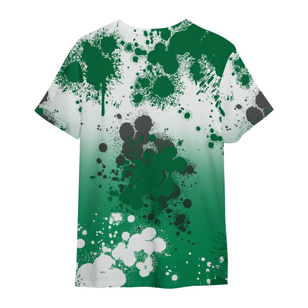 Shirt To Match Mid Lucky Green 1s - God Blessed Ink Drip All Over Print