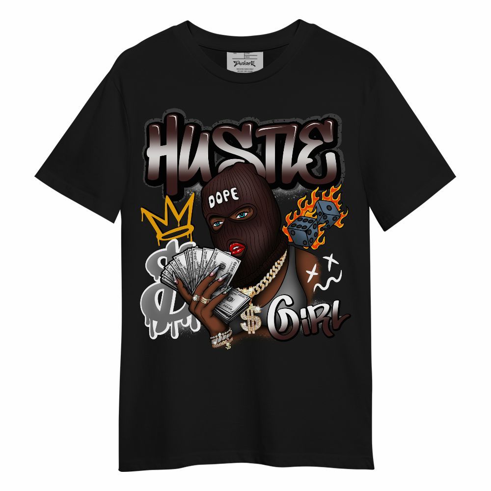Shirt To Match Burgundy 5s - Money Hustles Girl Streetwear Unisex Shirt