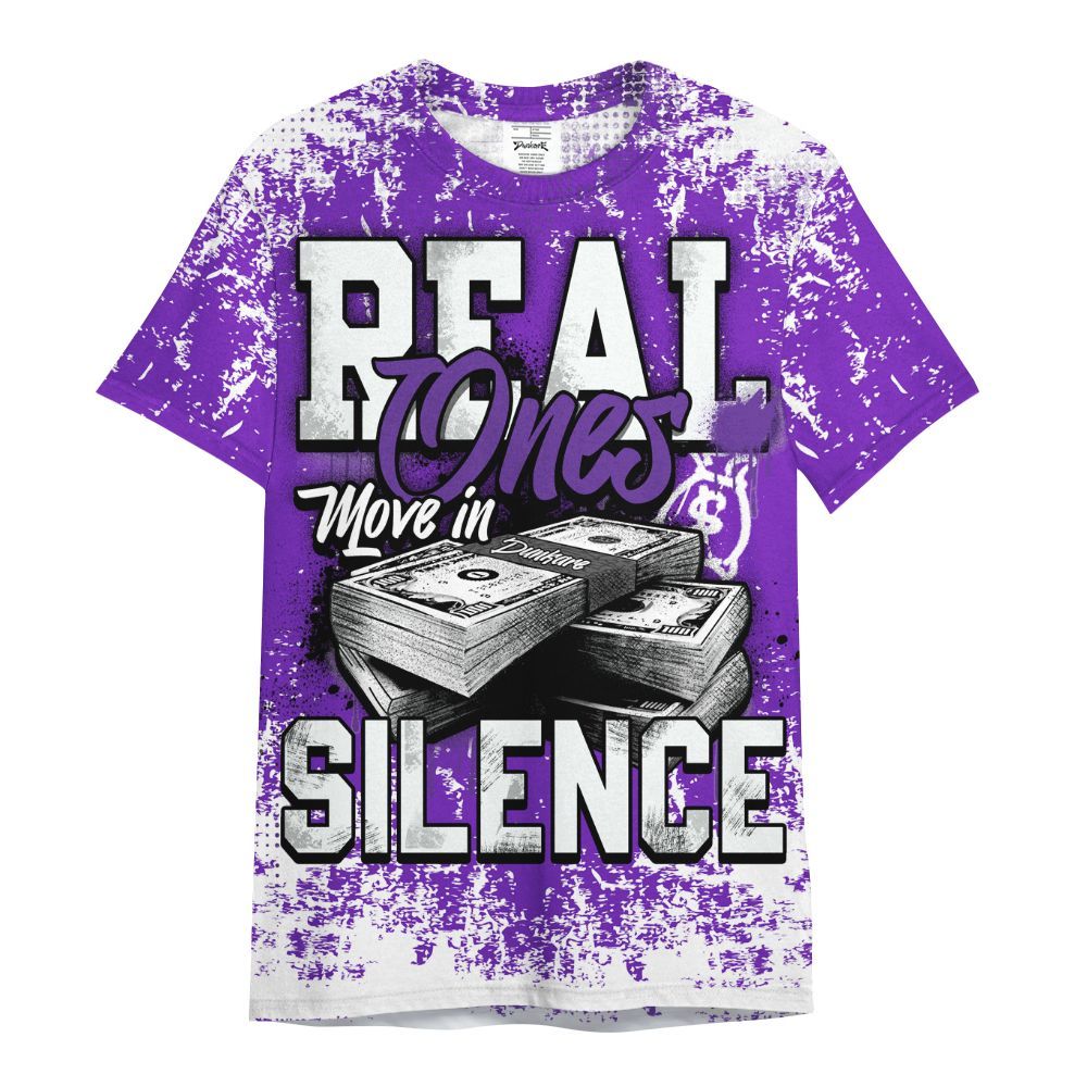 Shirt To Match Retro Dark Iris 3s - Move In Silence Money Street Retro All Over Print