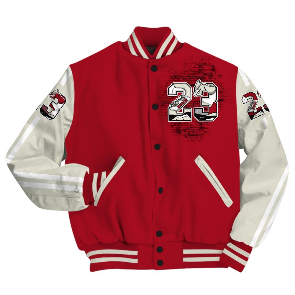 Varsity Jacket To Match 2025 High OG Cinnabar 1s - Custom Name Number 23 5s All Over Print