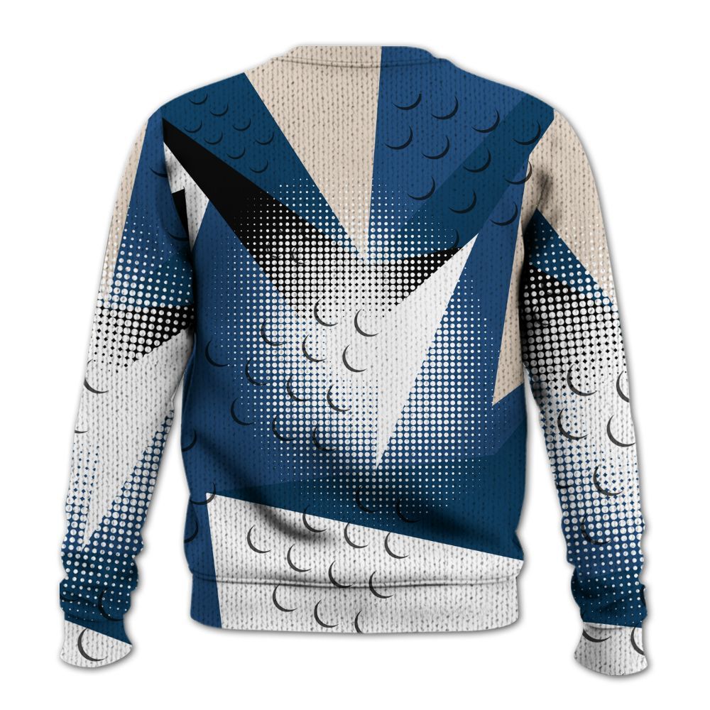 Knitted Sweater To Match High OG Midnight Navy 1s - Poly Custom Name Number 23 5s