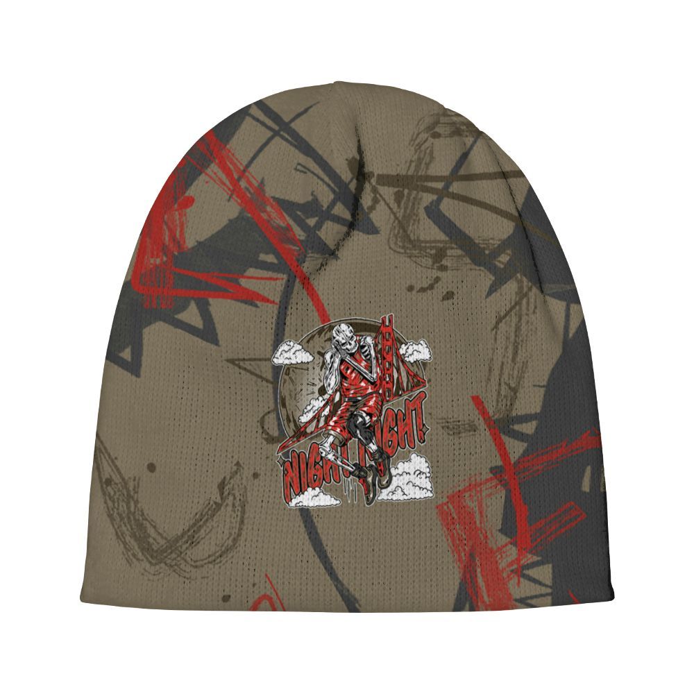 Beanie Hat To Match Olive 9s - Seeya Skeleton Messyz Graphic