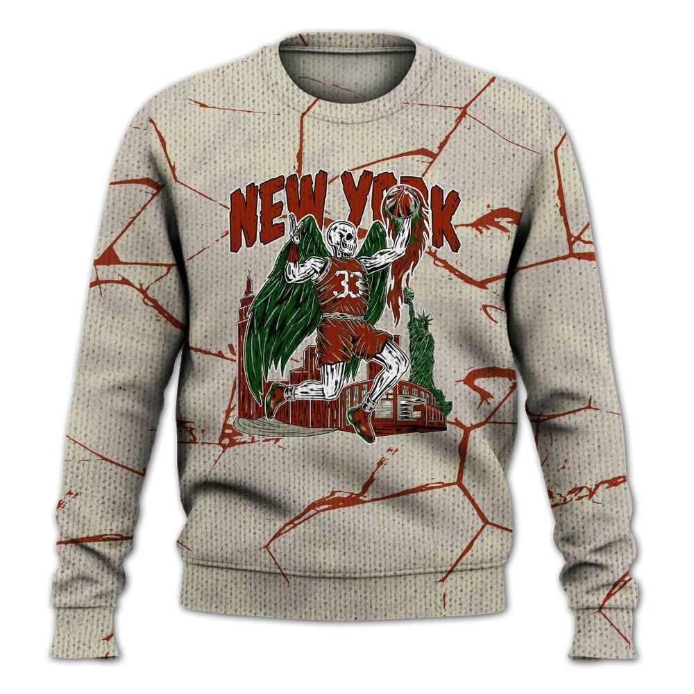Knitted Sweater To Match El Grito 5s - Ewing Era Skeleton Crack