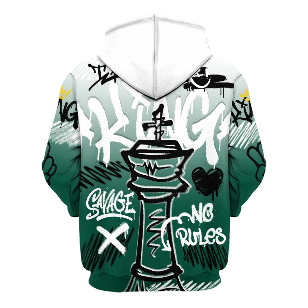 Hoodie To Match Oxidized Green 4s - Street King Chess Streetwear All Over Print