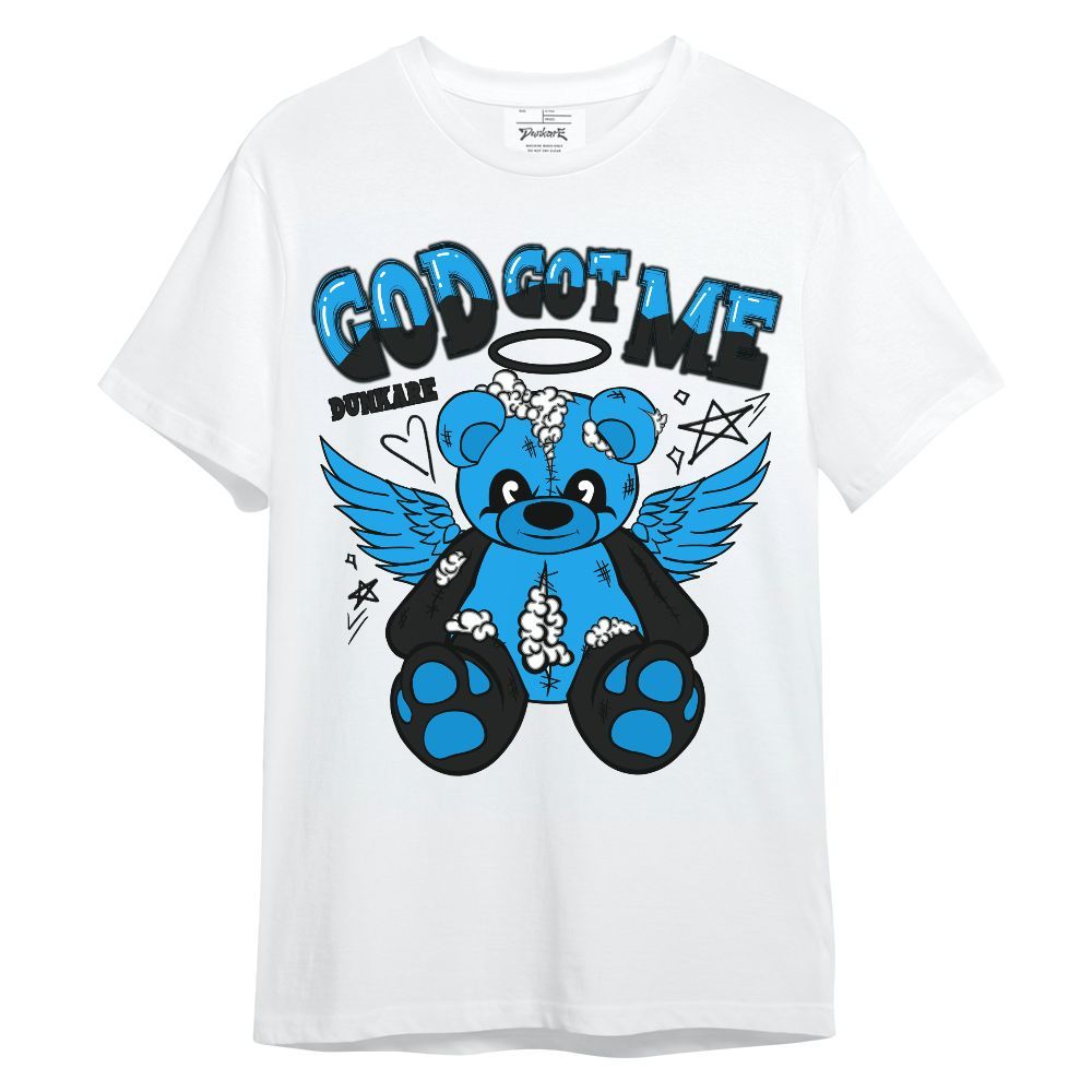 Shirt To Match Black University Blue 2022 13s - Gods Guides Me Bear Unisex Shirt