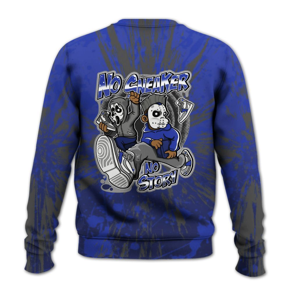 Sweatshirt To Match Air Max Plus Black Racer Blue - Sneakers Make Story Graphic Luxury All Over Print