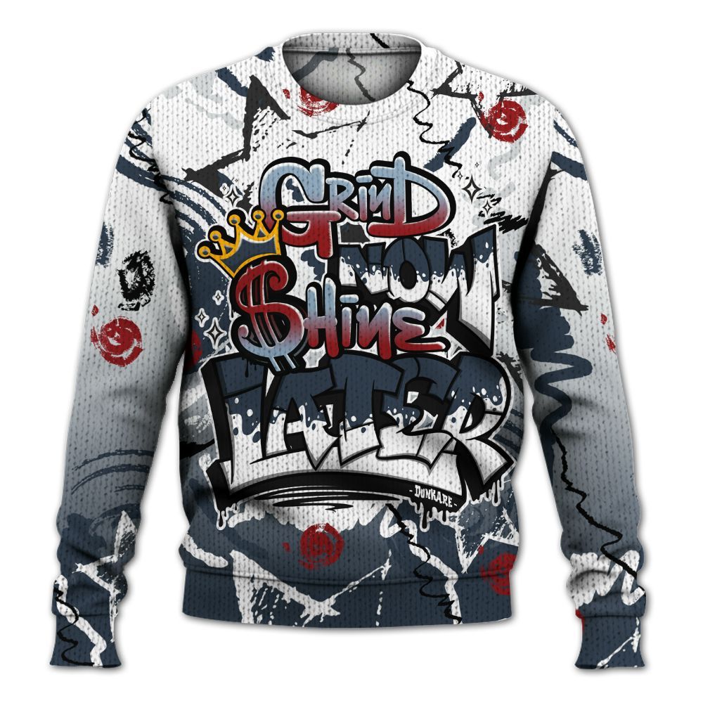 Knitted Sweater To Match Retro Olympic 6s - Grind Shine Later Drip