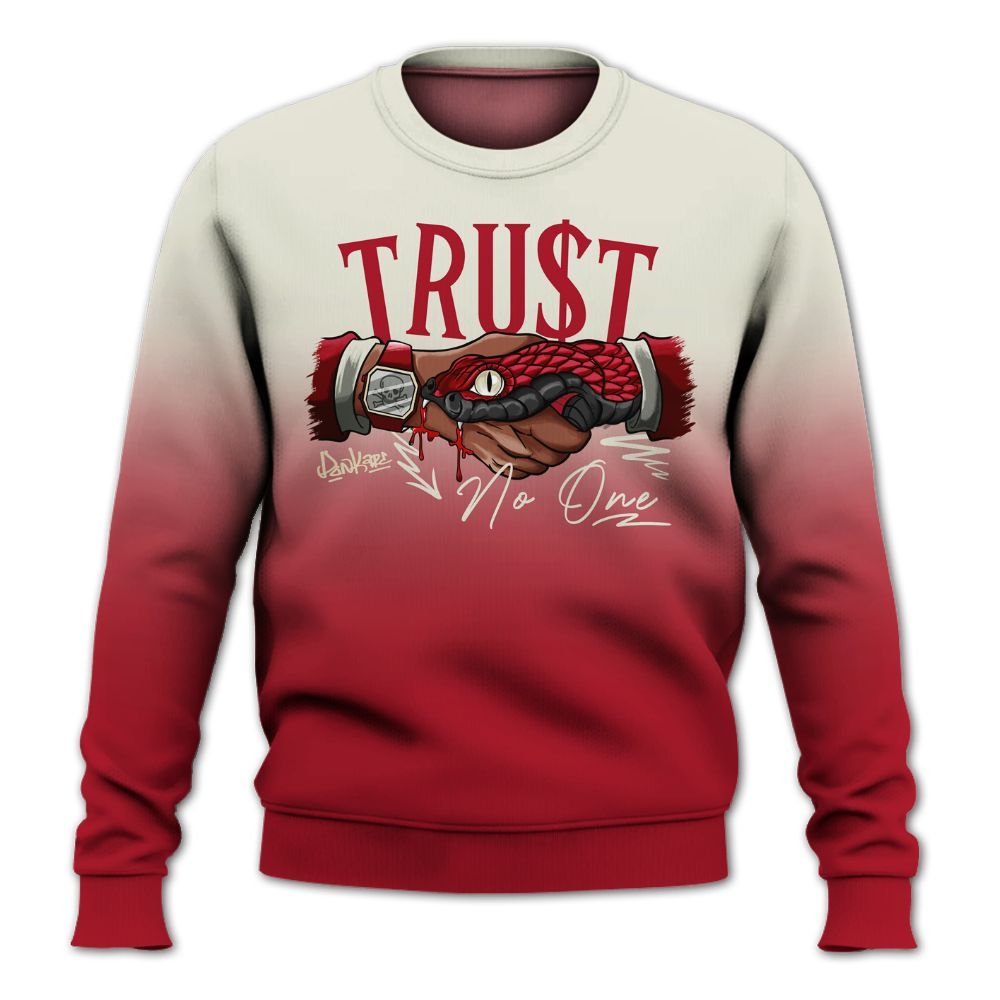 Sweatshirt To Match 2025 High OG Cinnabar 1s - Snake Trust No One Drip All Over Print