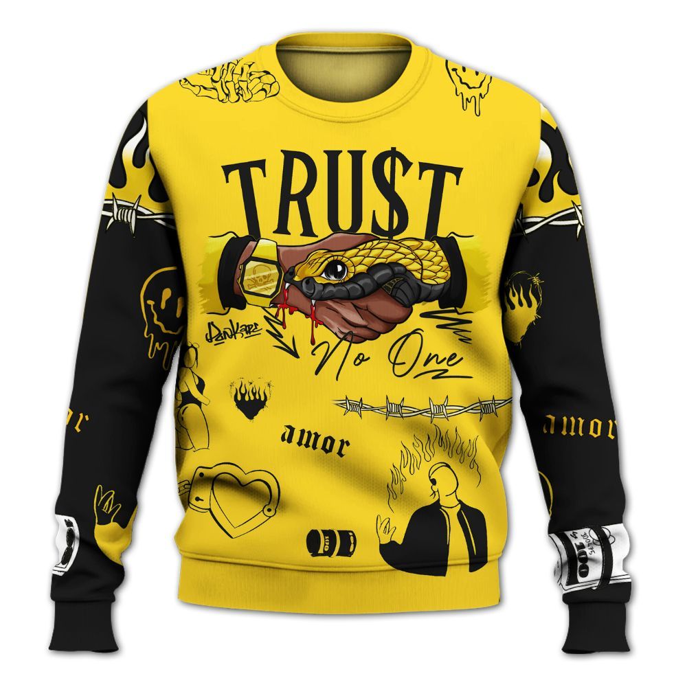 Sweatshirt To Match Retro Thunder 4s - Snake Trust No One All Over Print